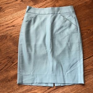 NWT J. Crew Pencil Skirt in Sunwashed Aqua
